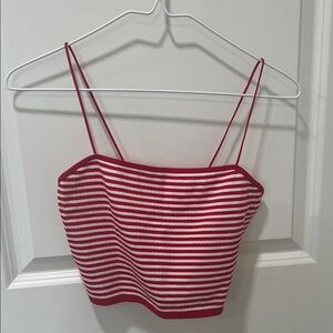 Forever 21 Red and White Striped Camisole